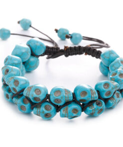Skull Bracelet turquoise skulls (beads)